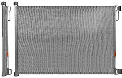 Türschutzgitter Treppenschutzgitter ausziehbar mit Schnellverschluss (grau)