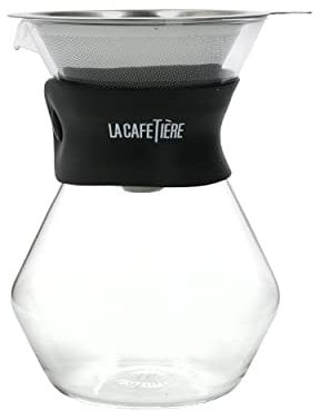 La Cafetière - Juego de jarra de cristal y gotero de café, 3 tazas, caja de regalo