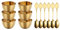 maiwalk Gold Stainless Steel Dipping Bowls with Spoons Set of 6 Round Seasoning Small Sauce Cups Dip Ice Cream Dessert Bowls Serving Dishes Bowls 3.35 inch 6 Spoons and 6 Bowls Set