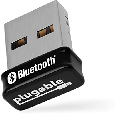 Plugable USB Bluetooth Adapter for PC - Connect Up to 7 Devices, Headphones, Speakers, Keyboard, Mouse, Printer, Enhanced Range & Audio, Compatible with Windows 11, 10, and 8