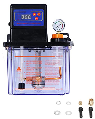 EVTSCAN 2L Electric Auto Lubrication Pump, with LCD Display, Adjustable Cycle Settings, Low Oil Level Alert, Self Lubricating Gear Pump Oil Dispenser for Industrial Machinery, CNC Machines