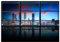 wandmotiv24 Fototapete Stadt Skyline Nacht Ausblick, 200 x 140cm - selbstklebende Strukturtapete, Wanddeko, Wandbild, Wandtapete, Himmel Haus Fenster M6837