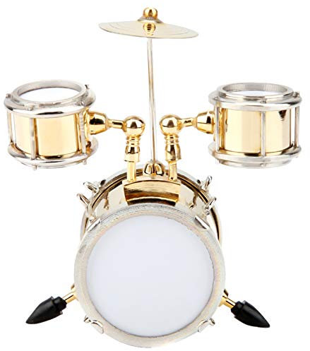 Miniatur-Trommel mit Koffer, Miniatur-Musikinstrument-Modell, Nachbildung eines Trommel-Sets, Mini-Trommel, Miniatur-Puppenhaus-Modell, Ornament, Schlagzeuger,