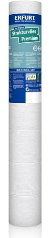 Erfurt Strukturvlies Premium 503 Weiß strukturierte Vliestapete überstreichbar 1 weisse Rolle 10,05 x 0,53m