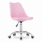 NMK HOME Sedie Ufficio Girevole con Ruote 360 ° - Sedia Scrivania Regolabile in Altezza - Montaggio Semplice e Base Cromata