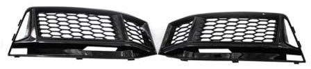 DAVBIR Auto-Frontgrill 2Pcs Auto Links Rechts Seite Vorne Mesh Honeycomb Unteren Stoßfänger Nebel Licht Kühlergrill Grill Abdeckung Für Audi S4 A4 B9 Für S-Linie 2016-2018 Frontstoßstangengrill