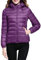 RUIRUILICO Piumino leggero da donna con cappuccio, ultra leggero, ripiegabile, trapuntato, imbottito, con cappuccio, a-viola, L