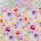 Generisch Halbleinen Meterware Gemustert Blumen - Leinenstoffe Bedruckt floral - Viskoseleinen, Leinengewebe - Leinen Viskose Blusenstoff *Ab 50cm, Farbe: 001 Blumen rosa & gelb