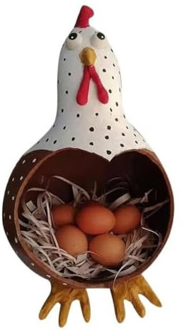 Panier De Collecte D'œufs, Porte-œufs De Poule, Étagère De Collecte D'œufs Au Design De Poulet, Ornement De Comptoir De Cuisine Pour Conserver Les Œufs, Collations, Fruits