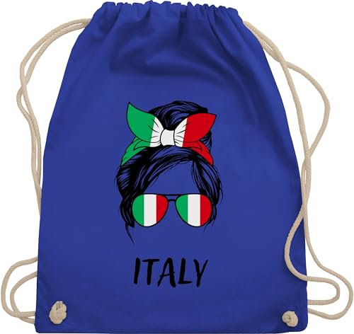Turnbeutel Rucksack - Fußball EM WM - Taschen - Cooles Italien Motiv Italia Style Italy - Unisize - Royalblau - fanartikel tasche europameisterschaft italienische 2024 fussball fußball-em fu ball
