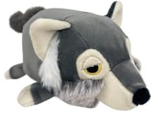 Nemu Nemu Animals - Peluche Kawaii Loup - Peluche Animaux Extra Douce et Douillette - Doudou Loup Conçu au Japon - Coussin Douillet - Taille S 15 cm