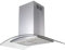 electriQ 90cm Curved Glass Island Cooker Hood - Stainless Steel