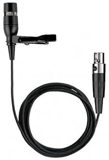 Replacement Lavalier Microphone for Shure GLXD14R+/85 Digital Wireless Rack System with WL185 Lavalier Microphone, Unidirectional Condenser Collar Microphone, ta4f Mini 4 Pins XIR, Black