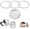 3 pezzi guarnizione per caffettiera espresso in silicone, guarnizione di ricambio per caffettiere, con 1 filtro in alluminio, guarnizione di ricambio per caffettiera espresso