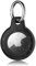 Oumida Porte-clés AirTag étanche, Durable et Antirayure Étui Air Tag avec Porte-clés antiperte, Anneau de Protection étanche avec Attache en métal, Noir