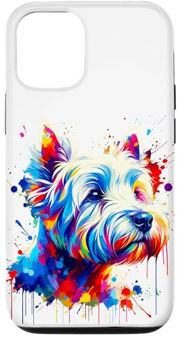 Splash Art West Highland White Terrier Westie Hülle für iPhone 12/12 Pro