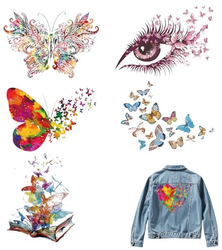 6 PCS Iron on Transfers for T Shirts, Heat Transfer Patches for Clothing Bags, DIY Applique Stickers for Families Clothing Hat