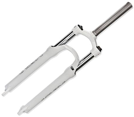 HEMODIAN Fourche VTT Fourche Fourche VTT 26 Pouces 27.5 Pouces 29 Pouces contrôle d'épaule Verrouillage mécanique en Aluminium Fourche à Ressort d'huile 100mm Fourches pour VéLo(XCM-White 27.5in)