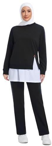 keepmore Frauen muslimische Sportkleidung 2pcs Set Activewear Laufen Arabische Türkei Sportkleidung Outdoor Islamische Modest Active Gym Wear