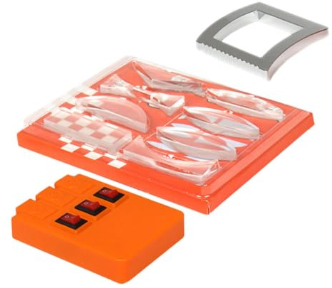 ROMISBABA Physics Optical Experiment Set Convex Lens and Refraction Prism, Plastic Science Teaching Demonstration Kit for Laboratories and Physics Optics Classroom