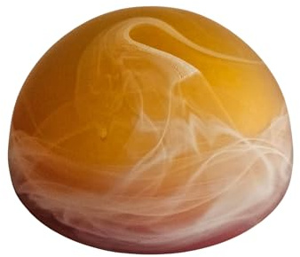 Fynn Aufsetzglas Orange Ø15 cm – Lampenschirm Glas Ersatzglas Höhe 8 cm, rundes Lampenglas Ersatzschirm für Tischlampe, Deckenleuchte & Leuchte
