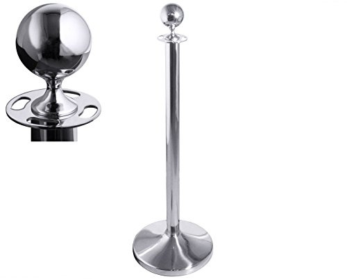 100cm Absperrpfosten aus Edelstahl