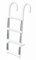 wellenshop Heckleiter Badeleiter Bootsleiter 4 Stufen Aluminium