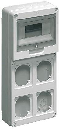 Elektrokanäle Quadro Industrial Bad Ip65 grau 8 Module für 4 Prese Ec69023