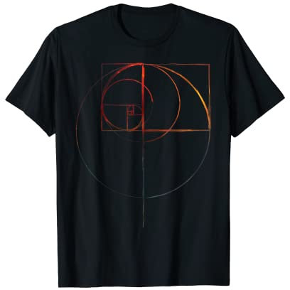 Fibonacci-Kreis mit goldenem Schnitt T-Shirt