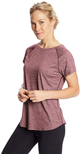 C9 Champion Damen Soft Tech T-Shirt, Dark Berry Purple Heather, X-Groß