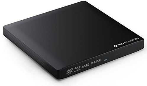 techPulse120 USB 3.1 Typ-C externer M-Disc BDXL Blu-ray Brenner Player Superdrive Laufwerk BD DVD CD Slim für Computer PC Desktop Notebook Windows Mac OS Apple iMac MacBook Pro Air Aluminium Schwarz