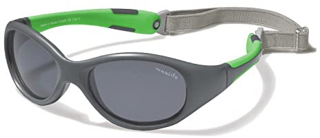 Mausito Sonnenbrille Kinder 2-4 Jahre Jungen | VERGLEICHSSIEGER Kindersonnenbrille 100% UV-Schutz | BIEGSAM | Schadstofffreie Sonnenbrille mit Band | Europäisches Design für Kinder gemacht
