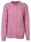 Lets Shop Shop Chunky Cable Knit Cardigan for Women Ladies Round Neck Long Sleeve Aran Plus Size 12 14 16 18 20 22 24 (ML, Dusty Pink)