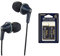 Panasonic RP-HJE125E-K Ergofit In Ear Wired Earphones with Powerful Sound, Comfortable Non-Slip Fit, Includes 3 Sized Ear Buds - Black & Helix Oxford Twin Pack of Erasers