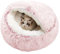 SUOXU Beruhigendes Bett für Katzen und Kleine Hunde, Katzenbett Waschbar Haustierbett,50 cm Donut Flauschig Rund Cat Bed,Weiche Kuschelbett für Den Schlaf im Innenbereich