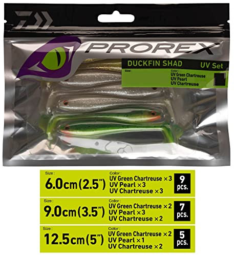 Daiwa PROREX Duckfin UV Set 6.0cm SHAD Set - Gummifisch Angelset