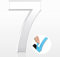 AONAT Self Adhesive Mailbox Numbers 3D 2.8'' Door House Numbers Stickers Street Address Numbers Mailbox Sign for Home Office Room - 7 (Silver)