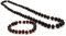 Bernstein Halskette & Armband Geschenkset, Mehrere Farben, Unisex, Halskette 32 cm, Armband 14 cm, Baltische Bernsteinkette (Cognac)