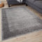 THE RUGS Ultra Soft Area Rug – Modern Luxury Fluffy Rug, Grey Plain Pattern Rugs for Living Room, Bedroom, Kids Room (80x150 cm, Grey)