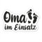 folien-zentrum - Oma im Einsatz 12,5 x 8 cm - hochwertiger Aufkleber Auto Tuning - Auto Sticker - Lustige Aufkleber für Auto - Car Sticker - Stickerbomb - Autoaufkleber - Made in Germany