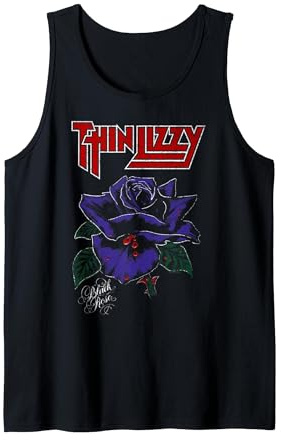 Thin Lizzy Black Rose Color Tank Top