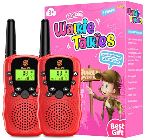 Tesoyzii Mädchen Geschenke 3-12 Jahre, Spielzeug Mädchen 3-12 Jahre Garten Spielzeug Kinder Draußen Walki Talki für Kinder Spielzeug ab 3-12 Jahre Junge Geschenk Kinder 3 4 5 Jahre Mädchen Rot