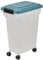 Iris Ohyama, Boite Croquette Chien Hermetique à Roulettes, 18L/7kg, Bleu Sarcelle, Couvercle à Rabat avec Joint Etanche, Plastique, pour Chien, Chat, Friandise, Conteneur Croquettes, sans BPA, ATS-M