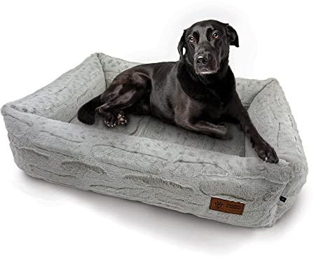 HS-Hundebett orthopädisches Kuschelbett Deluxe - Ice Creme 60 x 75 cm I Made in Germany waschbar bei 40° - S