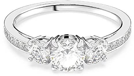 Swarovski Damen-Ring Metall 17 Kristall 32023789, 60, Metall, Kristall