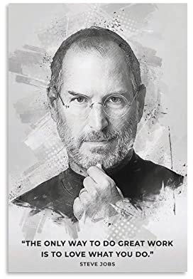 JEYUAN Leinwand Bilder Steve Jobs Tela decorativa Wall Art Soggiorno Poster Camera da letto 60x90cm Senza Cornice
