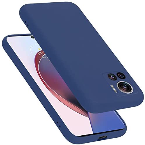 Cadorabo Hülle kompatibel mit Motorola Edge 30 Ultra/Moto X30 PRO Hülle Silikon Handyhülle für Edge 30 Ultra/Moto X30 PRO Case aus flüssigem Silikon- Kratzfeste dünne TPU Schutzhülle - Liquid BLAU