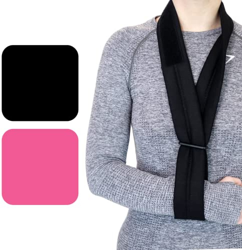 Solace Bracing Comfort Max Padded Sling (2 Colours) - British Made & NHS Supplied Collar & Cuff Sling for Adults - #1 Arm, Collarbone, Wrist, Shoulder & Elbow Support for Fractures & Injuries - Black
