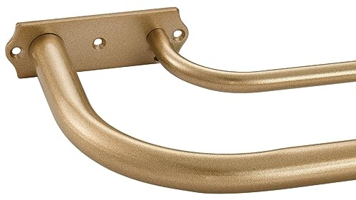 Doppelte Gardinenstangen, 71,1-121,9 cm, antikes Gold, doppelte Gardinenstangen, Raumverdunkelung, 2,5 cm Durchmesser vorne und 1,6 cm hinten, doppelte Gardinenstange