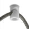 Amarcords - 5 décentrateurs de crochets de plafond pour lampes et suspensions. Crochet de plafond vertical abattant avec réglage par câble apparent - Décentraliseur de câble électrique couleur BLANC